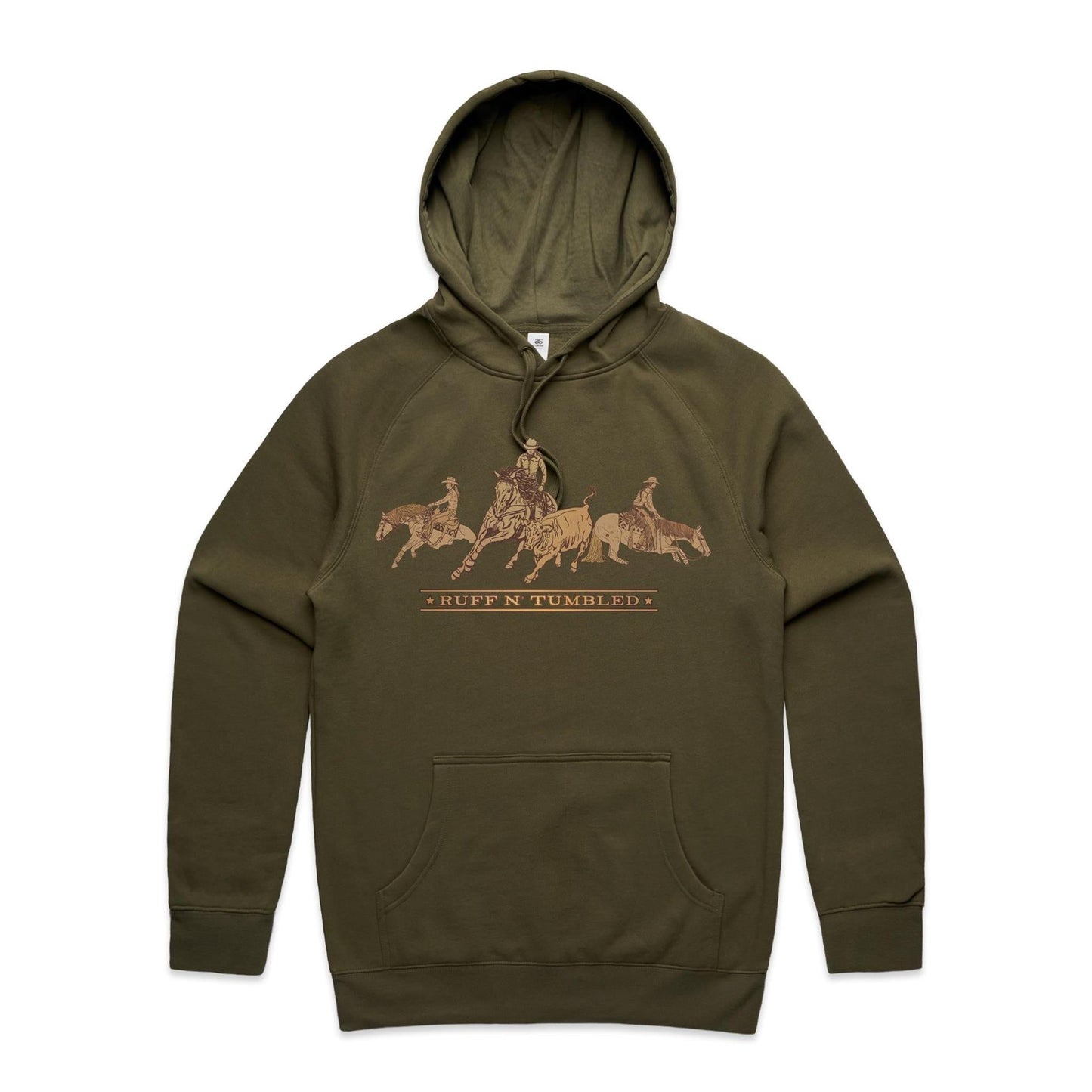 Reined Cow Horse Tro (Brown Print) - UNISEX Hoodie