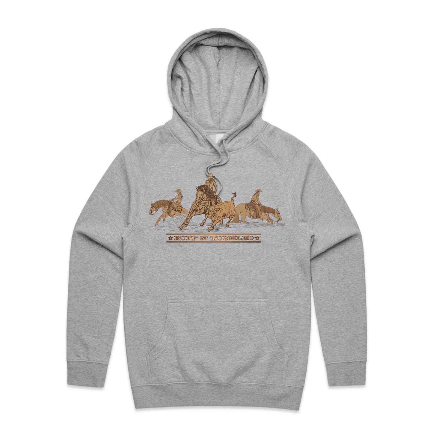 Reined Cow Horse Tro (Brown Print) - UNISEX Hoodie