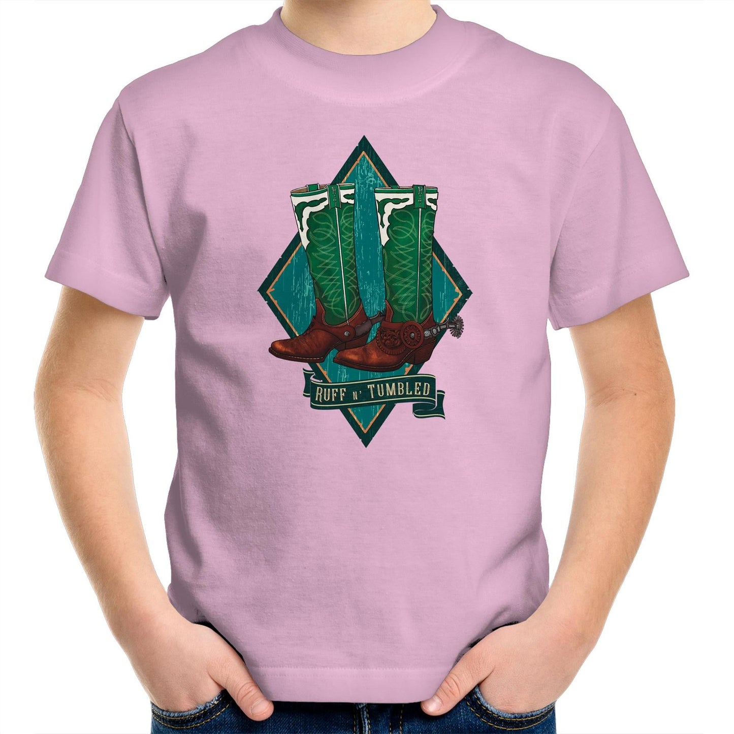 The Emerald Boots 'n Spurs - Kids T-Shirt