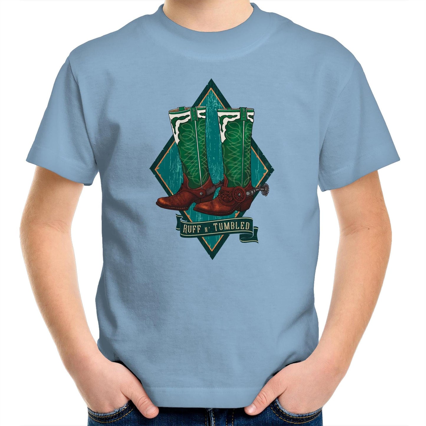 The Emerald Boots 'n Spurs - Kids T-Shirt