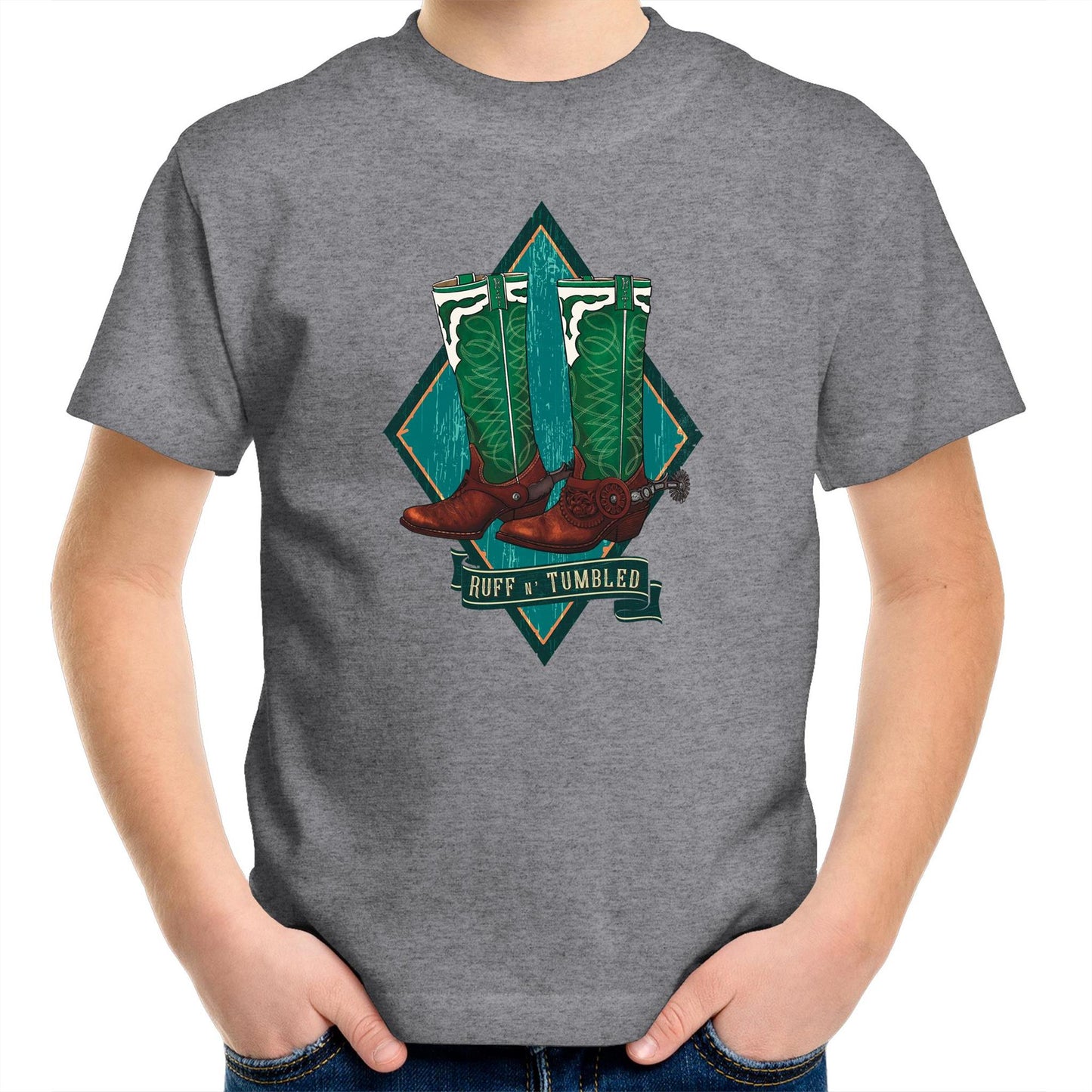 The Emerald Boots 'n Spurs - Kids T-Shirt