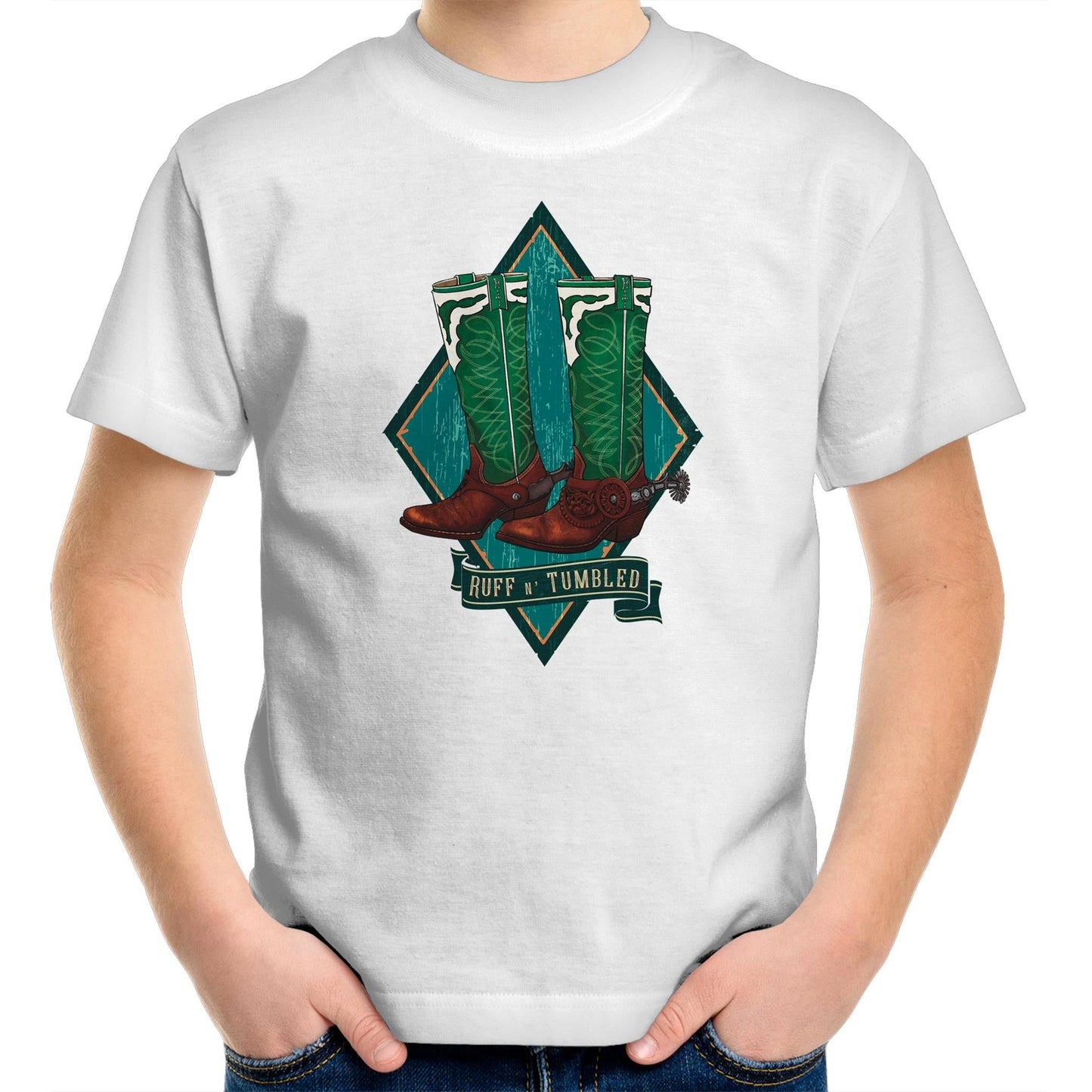 The Emerald Boots 'n Spurs - Kids T-Shirt