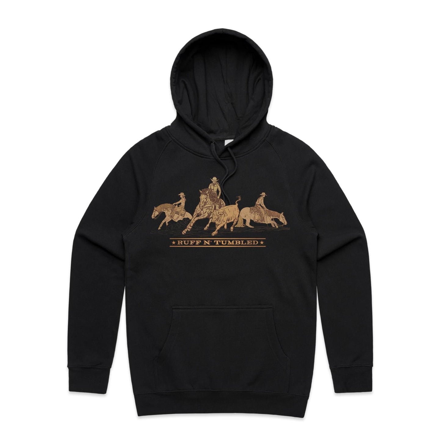 Reined Cow Horse Tro (Brown Print) - UNISEX Hoodie