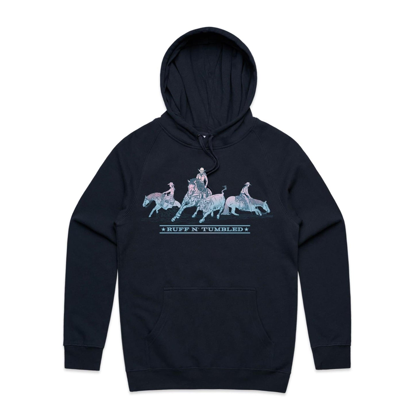 Reined Cowhorse Trio (Blues) - UNISEX Hoodie