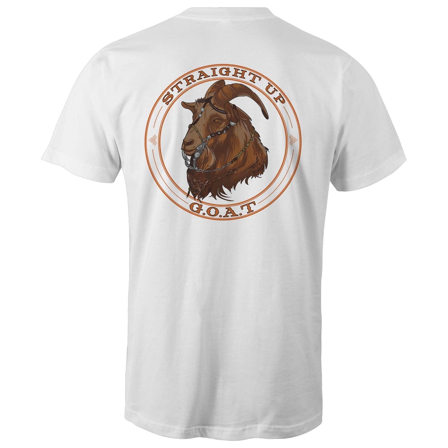 Straight Up G.O.A.T - Mens T Shirt Back Print